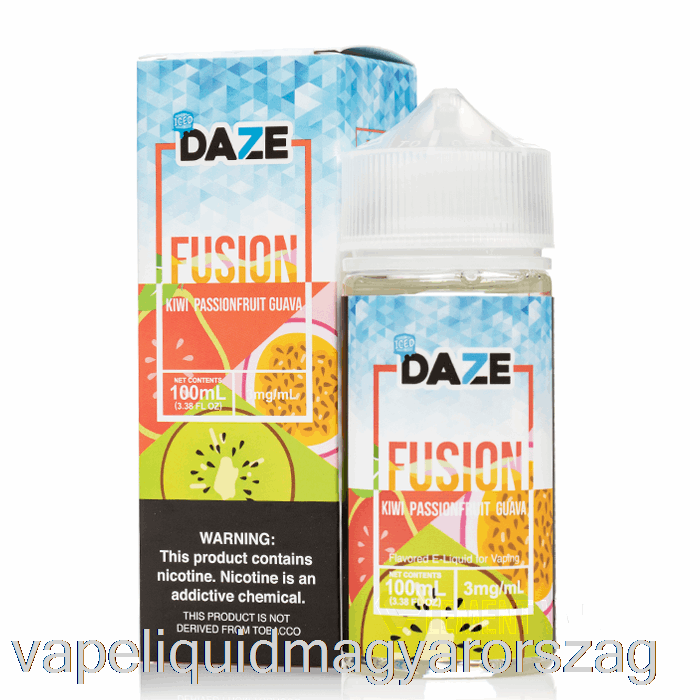 Jeges Kivi Passionfruit Guava - 7 Daze Fúzió - 100 Ml 3 Mg Vape E Cigi